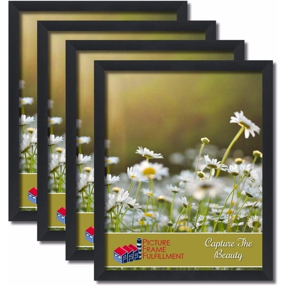 24 By 36-inch Picture Frame 4-piece Set, Smooth Finish, 1.25 Inch Wide, Black Bilot