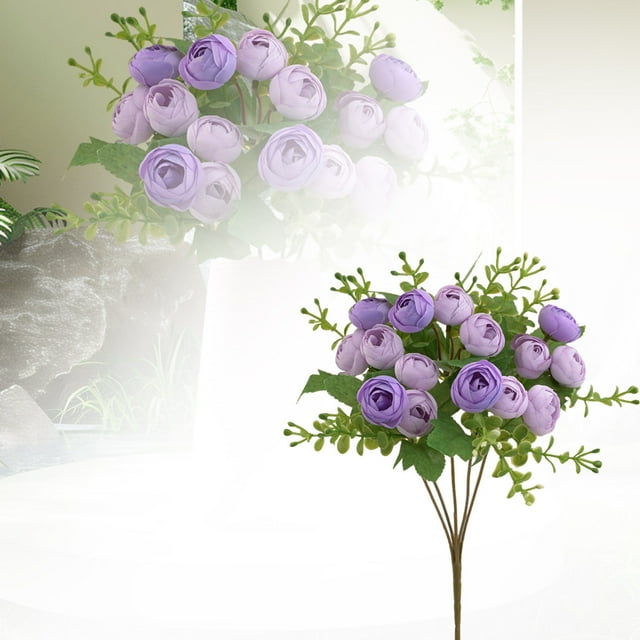 Toimothcn Realistic Flower Bouquet For Home Lifesize Faux Floral Arrangements For Living Room Wedding And