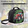 thumbnail image 5 of Jeiento Tractor Kids Crossbody Lunch Bag with Strap Girls Boys School Meal Tote Kit Small Lunch Box Containers for Picnics Hiking Green, 5 of 6
