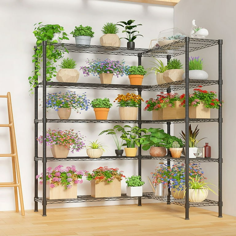 Heavy-Duty 58''W 5-Tier Metal Wire Shelving Unit - NSF Certified