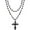 Cross, variant on Top-kevin Gothic Bat Necklaces Moon Cross Necklaces Black Crystal Chain Halloween Black Pendant Choker Halloween Jewelry for Woman