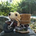 thumbnail image 2 of Statues for Home Decor Sculptures Statue with The Motorcycle Dog Flower Pot Creative Animal Flower Garden Ornament Decoration Resin Planter Pot, 2 of 4