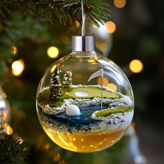 RXIRUCGD Sports Lover Christmas Ornament Set - Durable Acrylic Athletic Theme Decorations - Includes Basketball Football Baseball Designs - Great for Man Cave Decor