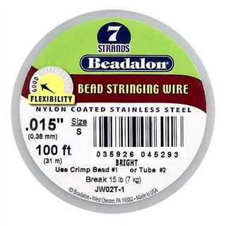 Beadalon Metal String Beading Wire, 30 ft., Bright Silver