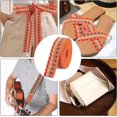 thumbnail image 2 of 5 yards Ethnic Embroidery Polycotton Ribbons 1-1/2 inch Wide Orange Wave Pattern Woven Fabric Trim for Clothing Bag Headbands Pillowcases Collar, 2 of 6