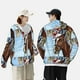 thumbnail image 4 of Fotbe Christmas Horse Chaqueta con Protección Solar UPF 50+ para Hombre y Mujer, Camisa con Capucha y Bolsillos-X-Large, 4 of 7
