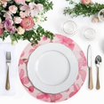 thumbnail image 4 of Ryvnso Pink Cherry Blossoms Flower Round Plate Mats Dining Table Placemat Set of 4 for Holiday Decoration, 4 of 7