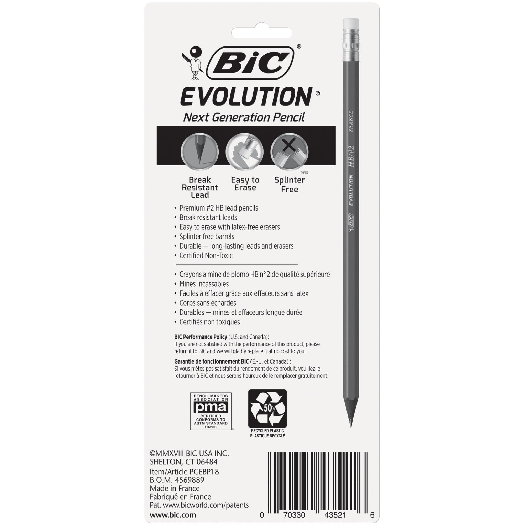 BiC Evolution ECOlutions Colouring Pencils Pack of 18