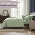 thumbnail image 2 of Ravure King Comforter Set, Modern Solid King Size Comforter Set, 7-Pc All Season Bedding Comforter Set, Sage Green, 2 of 8
