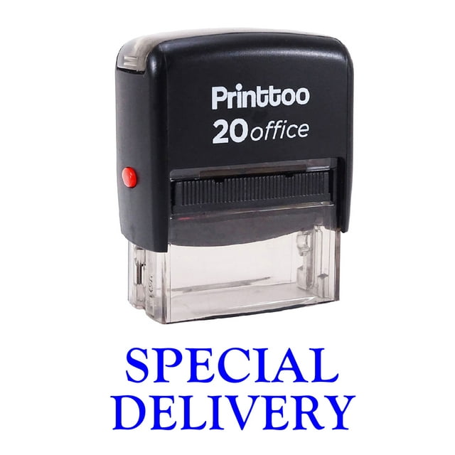 Printtoo Rubber Stamp Office Stationary SPECIAL DELIVERY Self Inking Stamp-Blue