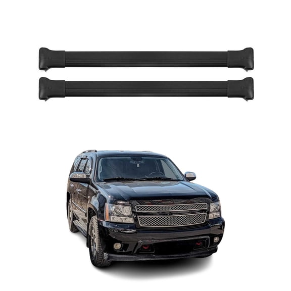 Roof Rack Cross Bars Luggage Carrier For Chevrolet Tahoe 2007-2014 Black 2Pcs