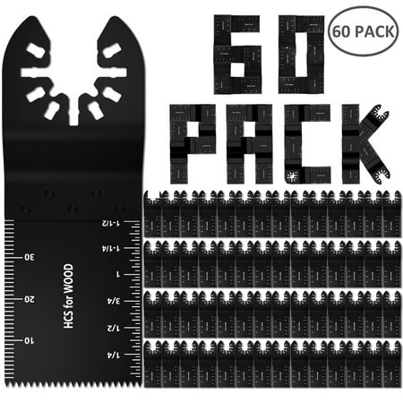 

Pluokvzr High Carbon Steel Oscillating Multi Tool Bi-metal Straight Wood Cutting Saw Blades Kit