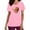 Pink, variant on Sexlip Women's Cartoon Print Short Sleeve T Shirt Cute Design Soft Fabric Daily Casual Wear Gray L