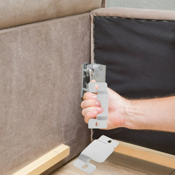 OUNONA 12pcs Sectional Sofa Connectors Metal Interlocking Furniture Fittings with Screws Replacement Couch Connecting Hardware