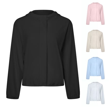 Sentmoon Womens Sun Shirt Cooling Running Shirts Women Long Sleeve Hooded Neck Soft Regular Fit Womens Athletic Tops for Golf and Athletic Training M