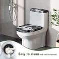 thumbnail image 4 of HELLHERO Gentle Ghost in Moonlit Village Toilet Lid Covers Set Soft Toilet Top Cover & Set of 2 Stretch Universal, 4 of 8