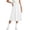 White, variant on FRSASU Children's Elastic High Waist A-Line Midi Skirt Stretchy Flared office Knee Length Business Casual Skirts White