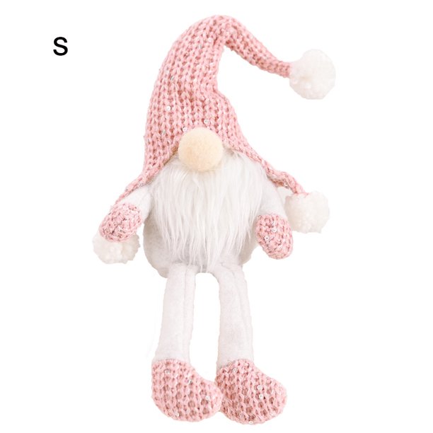 Moyic Muñeco sin rostro de Navidad, adornos navideños para el hogar, adorno de Navidad tejido no tejido, decoración de tela, Navidad, Año Nuevo Kits de decoración para fiestas Rosado S Moyic HA000955-06B