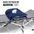 thumbnail image 3 of REDCAMP Folding Cot Pads for Sleeping Extra Thick, Soft Comfortable Velvet & Corduroy Cotton Camping Cot Mattress Pad for Backpacking Hiking, Black Blue Brown Grey 75x30 inches, 3 of 8