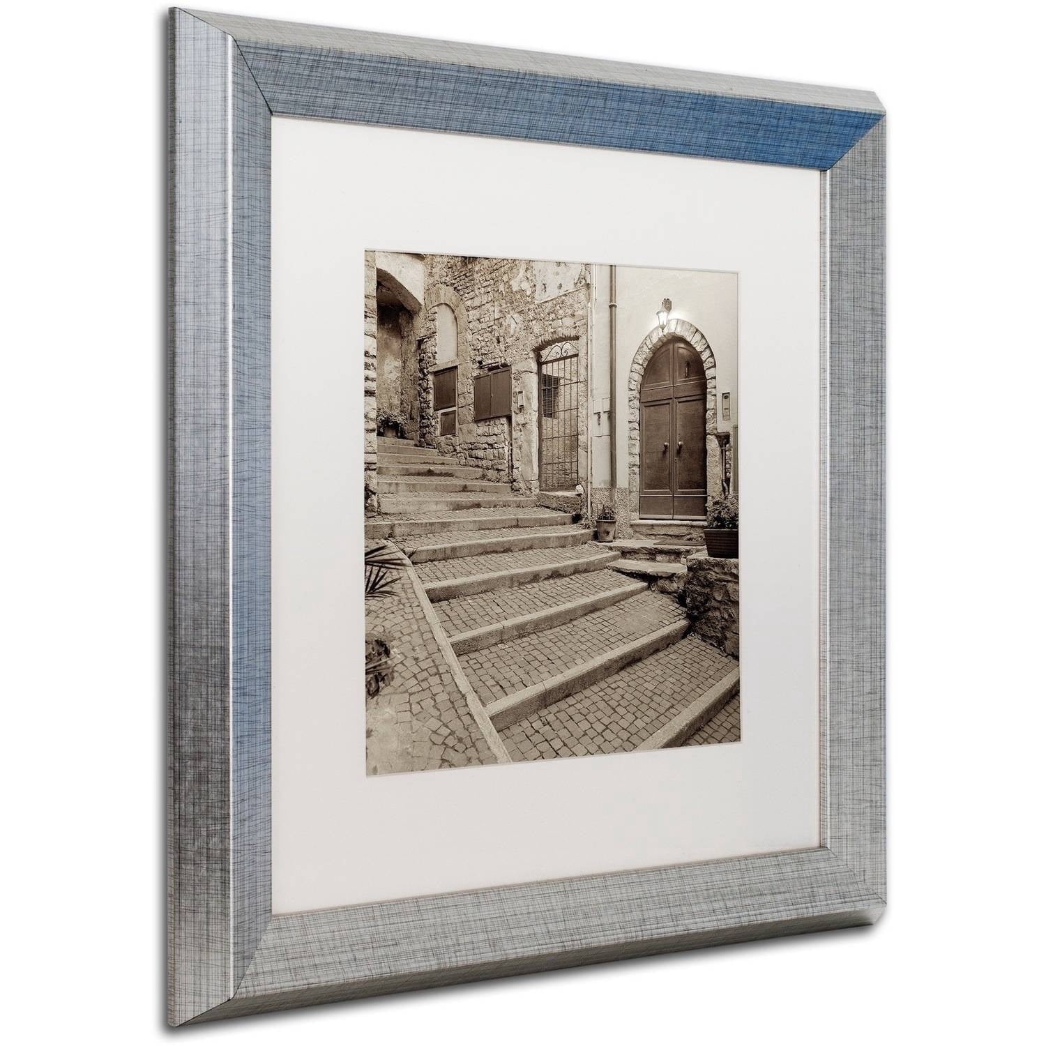 Trademark Fine Art "Lombardy I" Canvas Art by Alan Blaustein, White Matte, Silver Frame