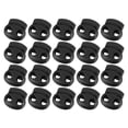 thumbnail image 1 of Uxcell 40Pack 5mm Plastic Cord Locks Double Hole Spring Toggle Stopper, Black, 1 of 7