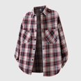 thumbnail image 2 of RUTAYY Men's Shirts Casual Everyday Wear Plaid Print Long Sleeve Button Down Pocket Outerwear Spring Summer Fall Trendy Trip Blouse, 2 of 3