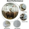 thumbnail image 5 of Funny Shower Curtain, Cat Riding Bear in Forest Cabin Hungting UFO Bathroom Shower Curtain Set, Shower Curtains Liner with Hooks, 69x70inches, 5 of 5