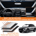 thumbnail image 2 of Car Windshield Sun Shade UV Rays Block Cover Shield For Chevy Trailblazer 2021-2024, 2 of 9