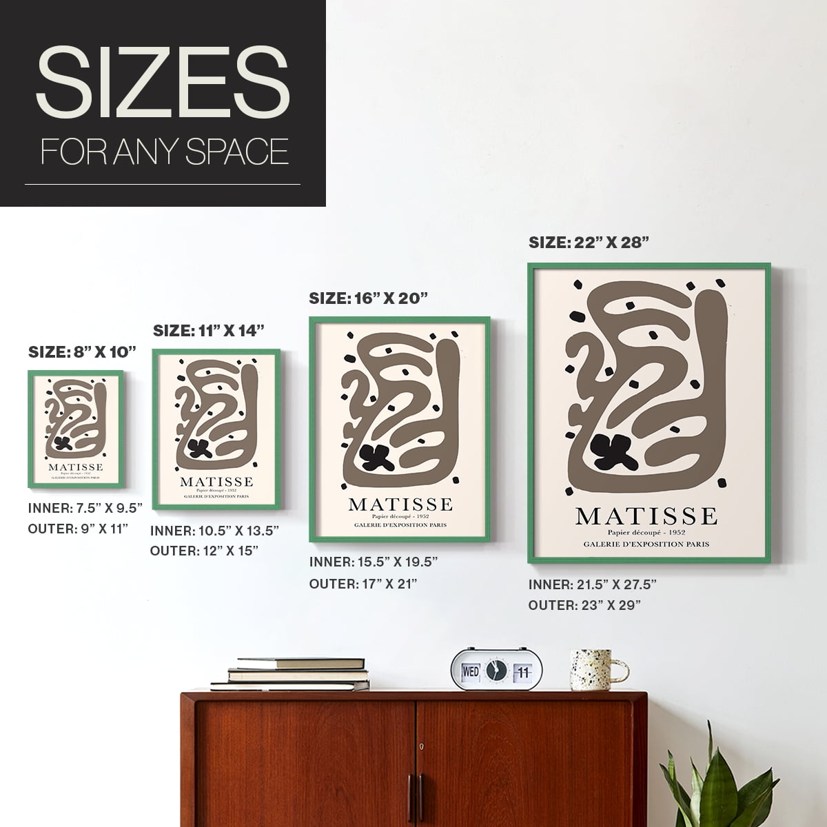 Matisse CCXX in Solid Wood 8 x 10 Framed Print