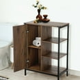 thumbnail image 4 of Landia Home 34"H x 24” W x 13"D Bathroom Cabinet with Steel Frame, 3 Shelves, Brown, CVA6114U, 4 of 7