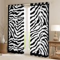 thumbnail image 2 of Feelyou Black White Zebra Print Black Out Curtains for Kids, Modern Fashion Stripes Curtains Pack of 2 (42x63 Each), Cartoon Wildlife Bedroom Curtains, Window Curtains Home Decor, 2 of 6