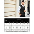 thumbnail image 2 of Coshow Men's Knitted Vest V neck Button Down Sleeveless Vest Casual Chunky Knit Cardigan, 2 of 5