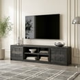 thumbnail image 4 of Walker Edison Modern 70" TV Stand with Storage Cabinets - Black Oak, 4 of 11