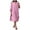 Pink, variant on QQAMB Dresses for Women Cotton Linen Crewneck Solid Color Button Long Sleeve Loose Thin Fall Trendy Plus Size Maxi Dresses Black S