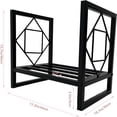 thumbnail image 2 of Firewood log rack indoor/outdoor wood holder negra coated steel 44.5 x 30 x 40 cm, 2 of 7