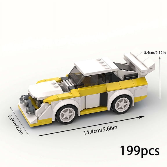 Collectible Building Set with Speed Champions Race Car Toy Model Replica Car Construction Toy, Gift Idea for Kids, Boys and Girls