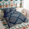 thumbnail image 3 of Erosebridal Aztec Aesthetic Twin Bedding Sets, Navy Brown Beige Bedding Comforter Set, Navy Reversible 7-Piece, 3 of 6