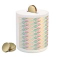 thumbnail image 2 of Geometric Piggy Bank, Abstract Form with Triangles Rhombus Zig Zag and Crackles Retro Textured Design, Ceramic Coin Bank Money Box for Cash Saving, 3.6" X 3.2", Multicolor, by Ambesonne, 2 of 4