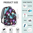thumbnail image 6 of Mushroom Patterned Laptop Backpack for School, Roomy College Bookbag with Multiple Pockets, Comfortable Carry, Great Gift for Students and Teens Campus Life, 6 of 6