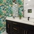 thumbnail image 4 of Tempaper Havana Palm Botanical Pink Tropical Peel and Stick Wallpaper, 20.5" x 16.5', 4 of 11