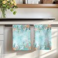 thumbnail image 7 of Coastal Kitchen Towels Set of 1, Summer Nautical Beach Coral Starfish Blue Ombre Absorbent Dish Towels for Kitchen, Microfiber Hand Towel, Quick Drying Tea Towel for Cleaning Decorative Dishcloths, 7 of 7