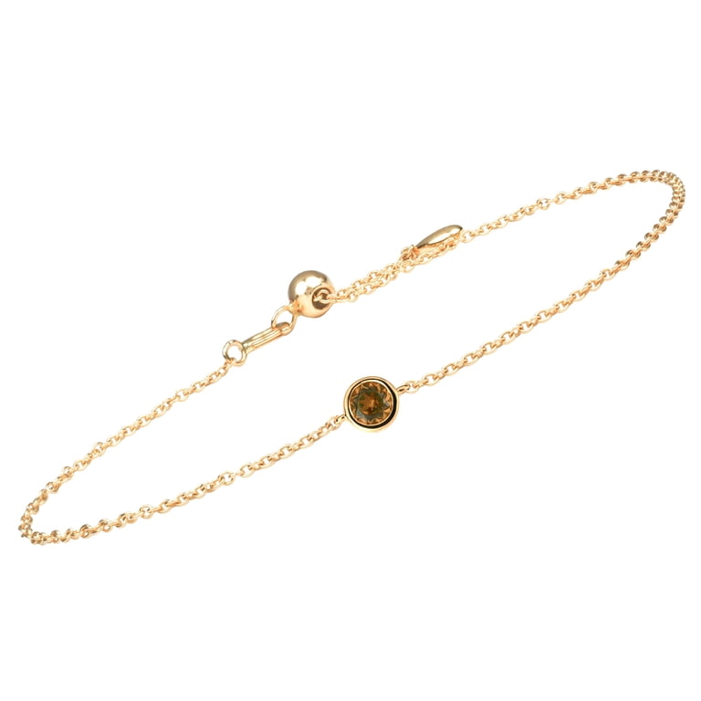 14K Gold Birthstone Charm Bracelets for Women