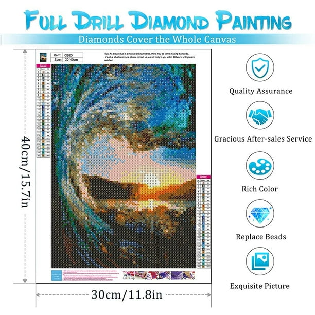 6 Pack Diamond Painting Kits, 5d Diamond Art Kits For Adults Full Drill  Diamond Paintings Kit Crafts For Adults Kids Beginners, Diy Beach Diamond