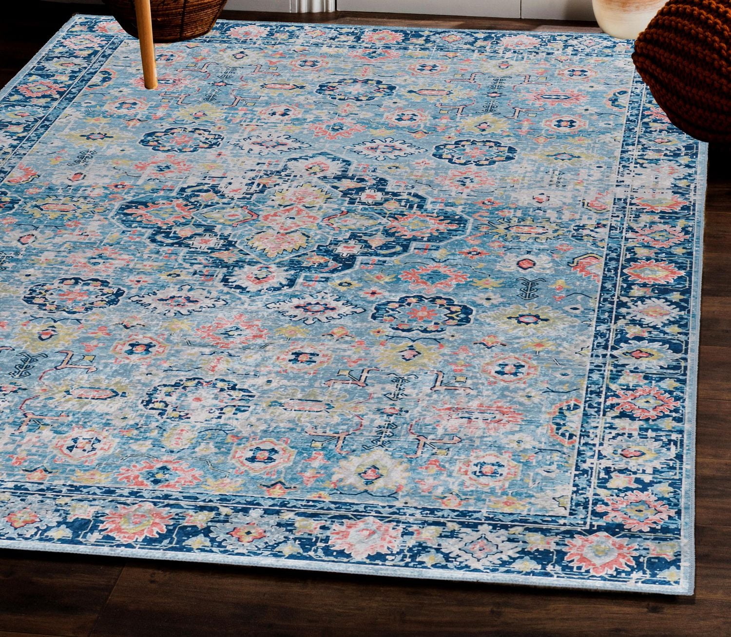 Tapis Emerald Morris rouge & ivoire de 5 pi x 7 pi