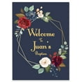 thumbnail image 1 of Darling Souvenir MADE WITH LOVE PersonalizedWelcomeSignFor Baptism,Painted RosesParty Supplies Great For Your Celebrations- 18x 12, 1 of 5