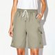thumbnail image 2 of Mujeres Pantalones Cortos Casual, Primavera/Verano Color Sólido, Ropa de Trabajo Bolsillo Pantalones Cortos para Mujeres, 2 of 7