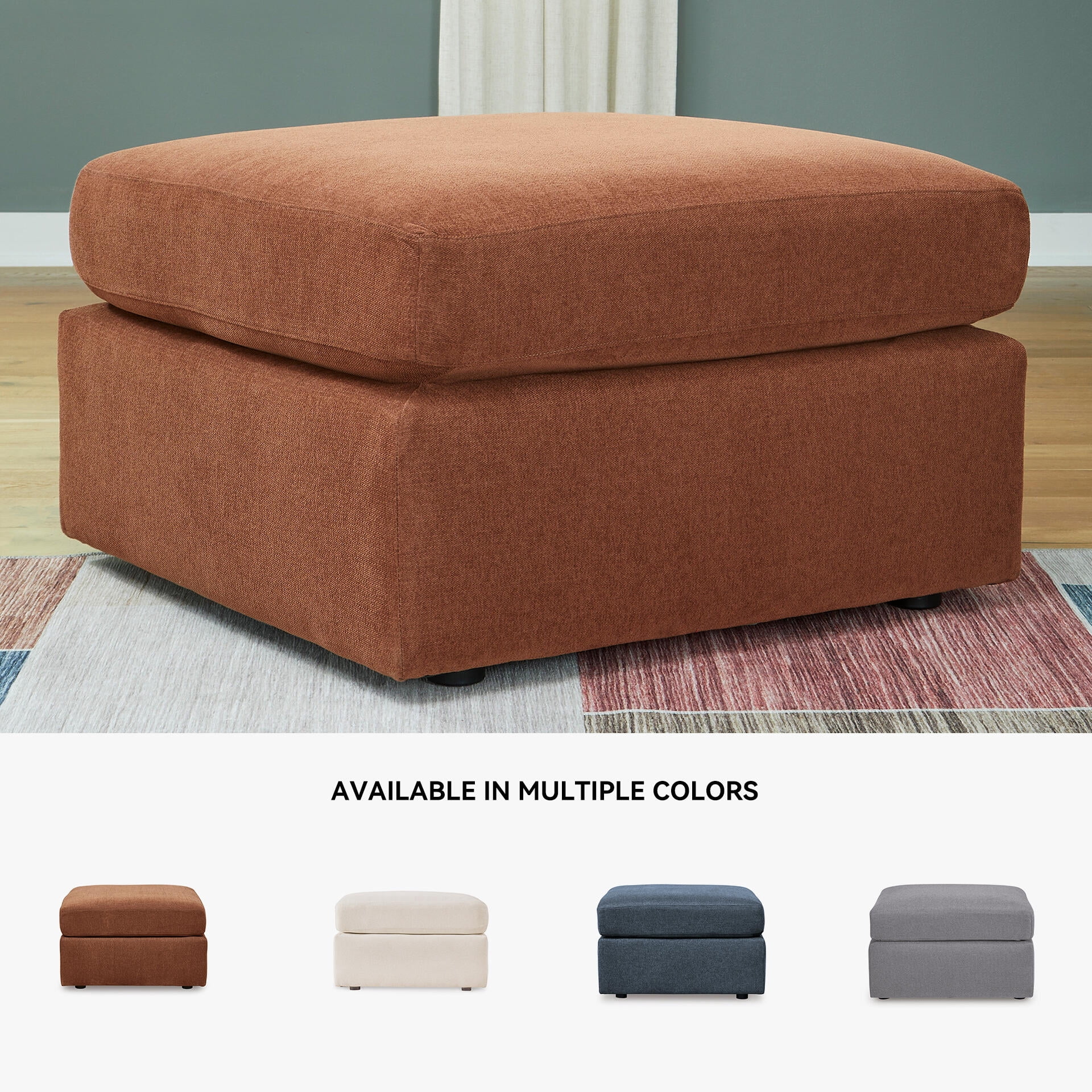 Signature Design by Ashley Modmax Oversized Accent Ottoman - Spice Brown Next-Gen Nuvella Performance Fabric