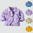 thumbnail image 4 of Ierhent Classic Denim Jacket for Boys Girls & Women(Purple,6-12 Months), 4 of 4