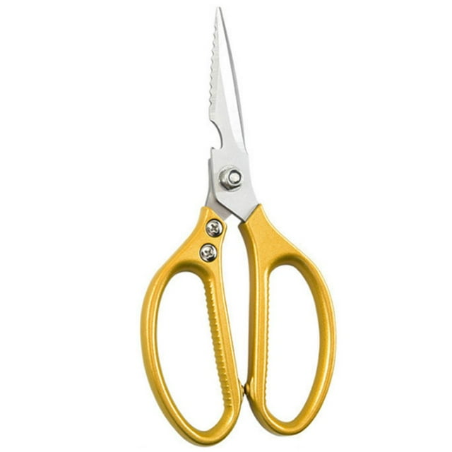 Kitchen Scissors Stainless Steel Food Shears Vegetables Herb Scissors Multifunctional Kitchen Tool Silver
