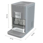 Frigidaire Gallery Artisanal Clear Sphere Ice Maker, Self-Cleaning Premium Ice Machine with Touch Controls, Grey